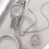 6PCS/SET WOMEN'S WATCH ELEGANT BUTTERFLY QUARTZ WATCH SPARKLING RHINESTONE ANALOG WRIST WATCH & JEWELRY SET, GIFT FOR MOM HER - Image 4