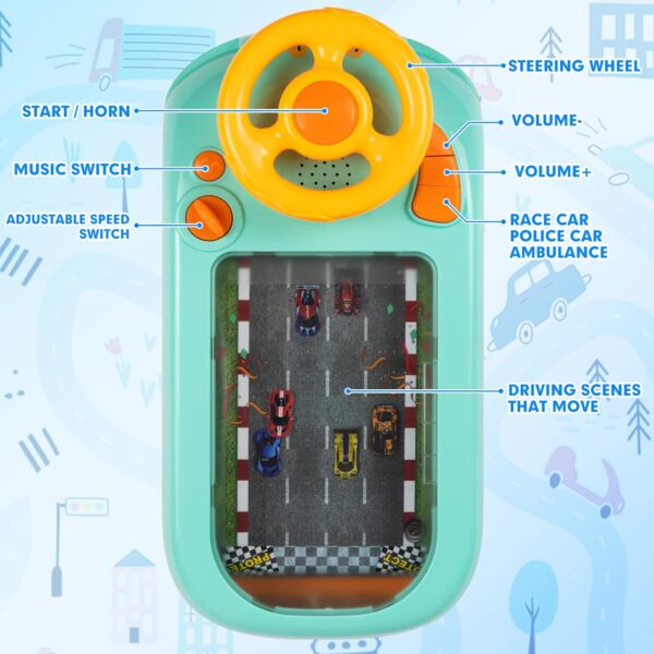 Simulation Driving Steering Musical Wheel Toys for child - Image 6
